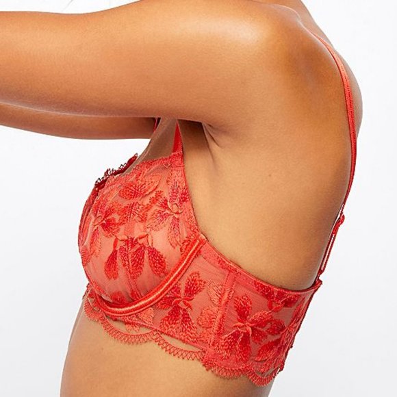 NWT Free People Daniella Red Floral Underwire Bra - Picture 2 of 14